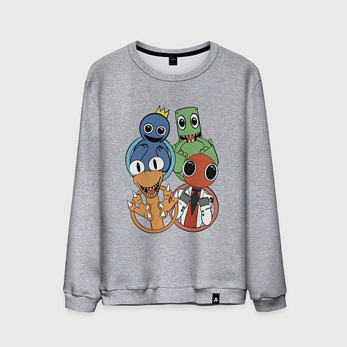 Мужской свитшот Радужные друзья / Меланж – фото 1