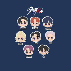 Свитшот хлопковый мужской Stray Kids Chibi, цвет: тёмно-синий — фото 2