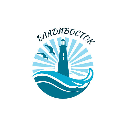 Мужской свитшот Владивосток - маяк / Белый – фото 3