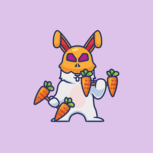 Мужской свитшот Кролик - атлет / Лаванда – фото 3