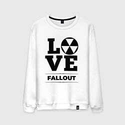 Свитшот хлопковый мужской Fallout love classic, цвет: белый