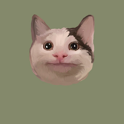 Мужской свитшот Polite cat meme / Авокадо – фото 3