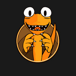 Свитшот хлопковый мужской Радужные друзья: Оранжевый, цвет: черный — фото 2