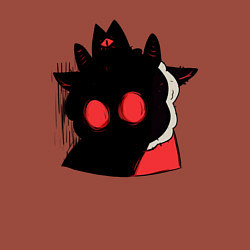 Свитшот хлопковый мужской Cult of the Lamb - Овечка в испуге, цвет: кирпичный — фото 2