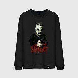 Свитшот хлопковый мужской Slipknot mask, цвет: черный