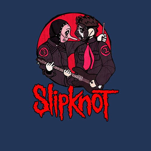 Мужской свитшот Slipknot rock / Тёмно-синий – фото 3