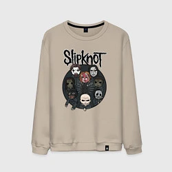 Свитшот хлопковый мужской Slipknot art fan, цвет: миндальный