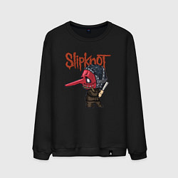 Свитшот хлопковый мужской Slipknot mask art, цвет: черный