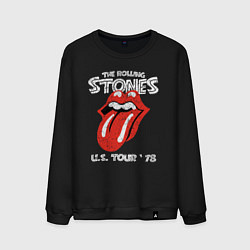 Свитшот хлопковый мужской The Rolling Stones 78, цвет: черный