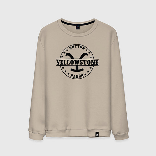 Мужской свитшот Йеллоустоун - Dutton Ранчо / Миндальный – фото 1