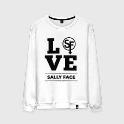 Свитшот хлопковый мужской Sally Face love classic, цвет: белый