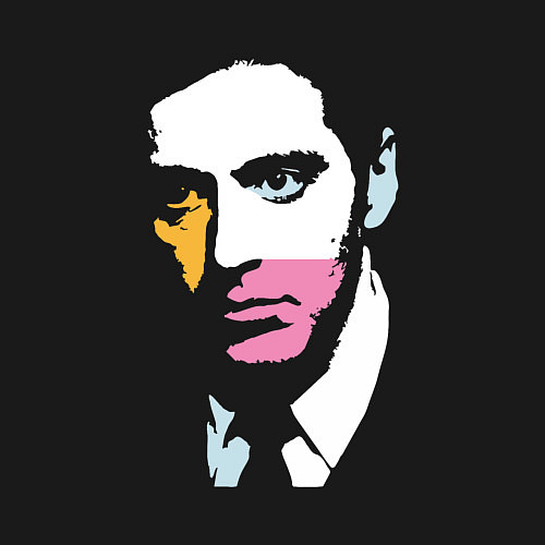 Мужской свитшот Аль Пачино pop art / Черный – фото 3