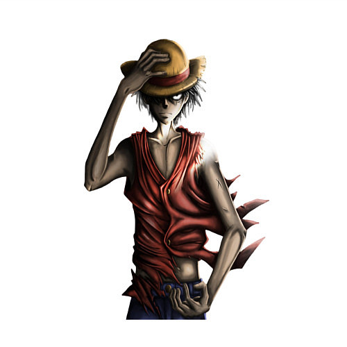 Мужской свитшот One piece d luffy / Белый – фото 3