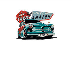 Свитшот хлопковый мужской Volvo 1969 - Retro, цвет: белый — фото 2