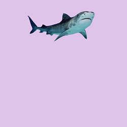 Свитшот хлопковый мужской Realistic shark, цвет: лаванда — фото 2