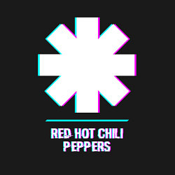 Свитшот хлопковый мужской Red Hot Chili Peppers glitch rock, цвет: черный — фото 2