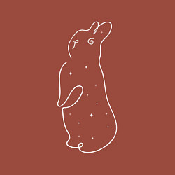 Свитшот хлопковый мужской Волшебный кролик и звезды, цвет: кирпичный — фото 2