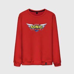 Свитшот хлопковый мужской Team Sonic racing - logo, цвет: красный