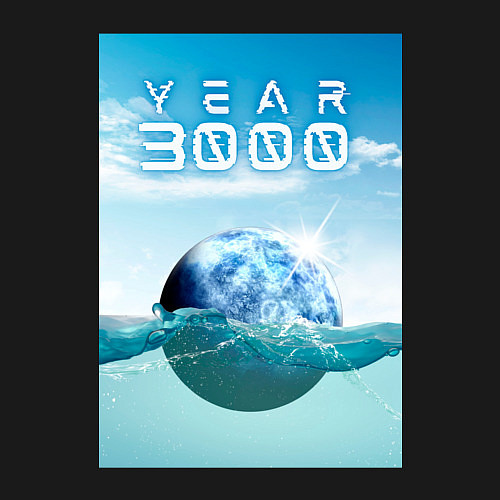 Мужской свитшот Year 3000 / Черный – фото 3