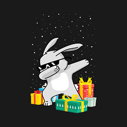 Свитшот хлопковый мужской Кролик ДЭБ и новый год, цвет: черный — фото 2
