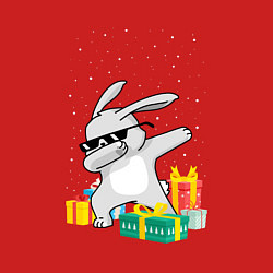 Свитшот хлопковый мужской Кролик ДЭБ и новый год, цвет: красный — фото 2
