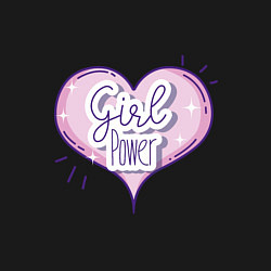 Свитшот хлопковый мужской Girl power heart, цвет: черный — фото 2