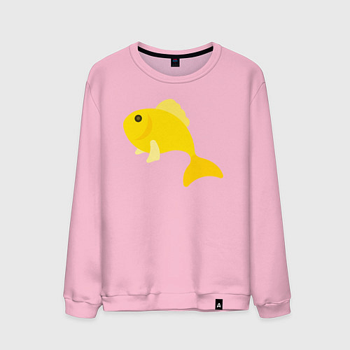 Мужской свитшот Золoтая рыбка / Светло-розовый – фото 1