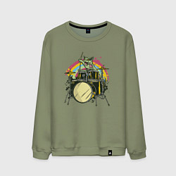 Мужской свитшот Зомби кот барабанщик