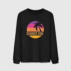 Свитшот хлопковый мужской Summer time California, цвет: черный