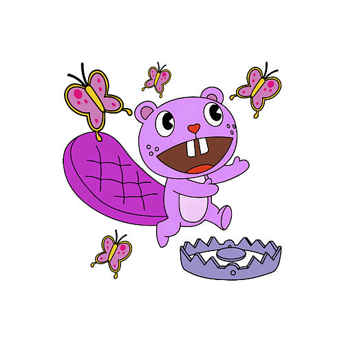 Мужской свитшот Toothy trap / Белый – фото 3