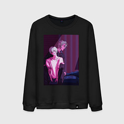 Свитшот хлопковый мужской Братья аниме, цвет: черный