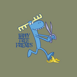 Свитшот хлопковый мужской Lumpy eyes, цвет: авокадо — фото 2