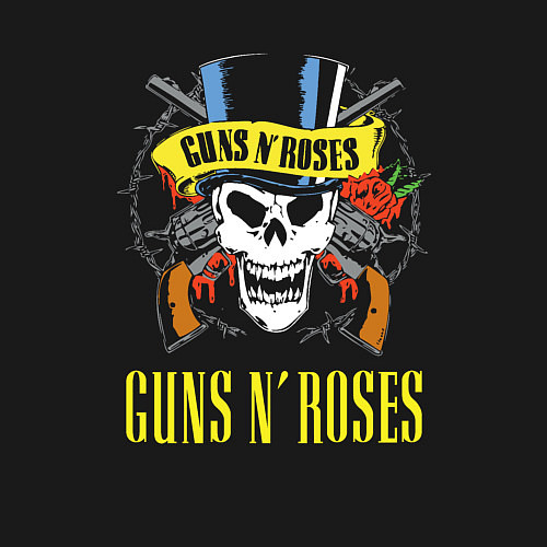 Мужской свитшот Guns n roses Skull / Черный – фото 3