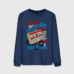 Мужской свитшот Касссета ретро звук