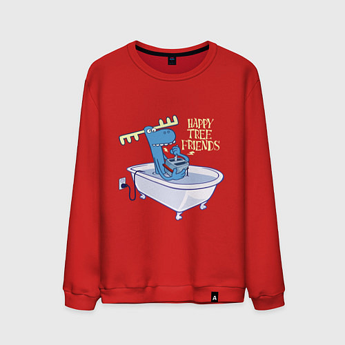 Мужской свитшот Lumpy - high voltage / Красный – фото 1