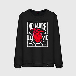 Свитшот хлопковый мужской Больше никакой любви в сердце, цвет: черный