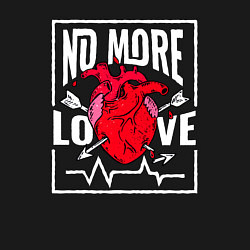 Свитшот хлопковый мужской Больше никакой любви в сердце, цвет: черный — фото 2