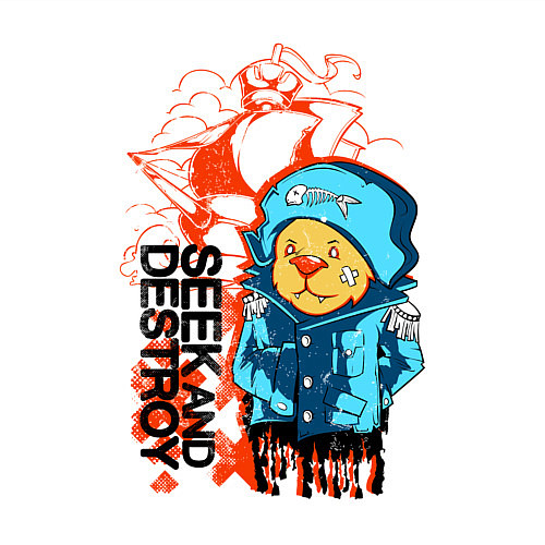 Мужской свитшот Пёс пират / Белый – фото 3