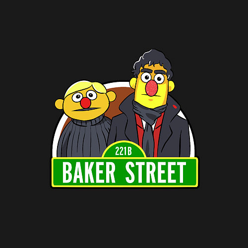 Мужской свитшот Baker street / Черный – фото 3