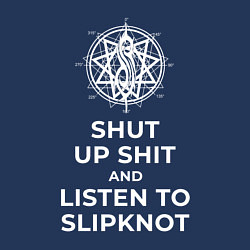 Свитшот хлопковый мужской Слушай Slipknot, цвет: тёмно-синий — фото 2