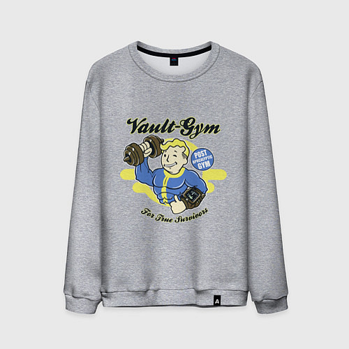Мужской свитшот Vault GYM - for true survivors / Меланж – фото 1