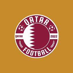 Свитшот хлопковый мужской Qatar football, цвет: горчичный — фото 2