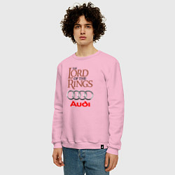 Свитшот хлопковый мужской Audi - властелин колец, цвет: светло-розовый — фото 2