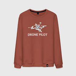Свитшот хлопковый мужской Drones pilot, цвет: кирпичный
