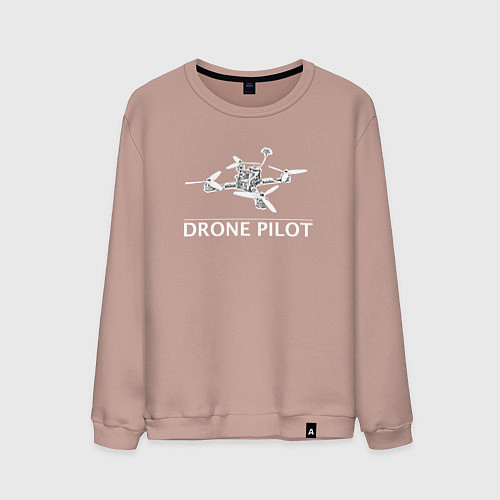 Мужской свитшот Drones pilot / Пыльно-розовый – фото 1