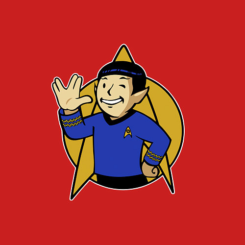 Мужской свитшот Spoke - vault boy / Красный – фото 3