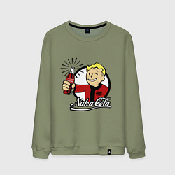 Свитшот хлопковый мужской Vault boy - nuka cola, цвет: авокадо