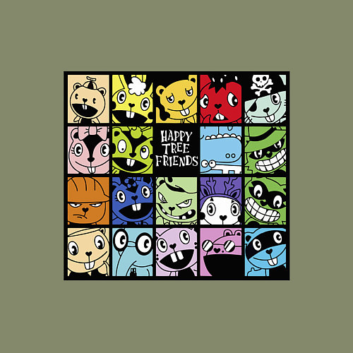 Мужской свитшот All happy three friends / Авокадо – фото 3