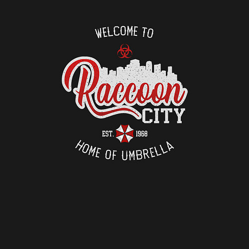 Мужской свитшот Resident evil raccoon city home of umbrella / Черный – фото 3