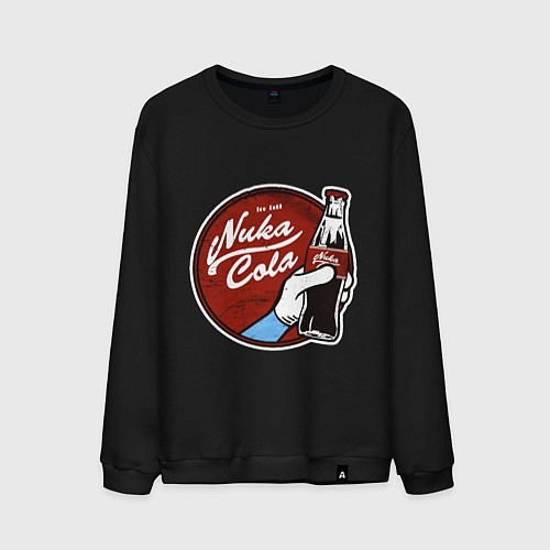 Мужской свитшот Nuka cola sticker / Черный – фото 1